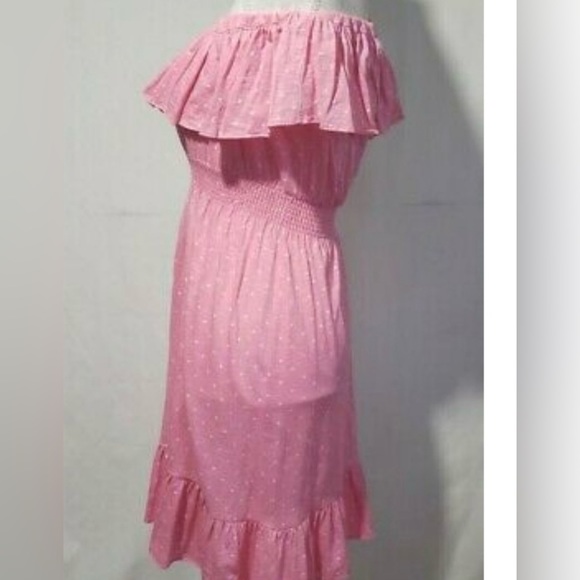 Lilly Pulitzer Strapless Pretty Pink Dot Dot Dress Size M - Picture 4 of 7